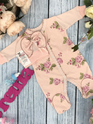 Купить оптом 222. Комбинезон "Роза", хлопок 100 % интерлок в Ставрополе