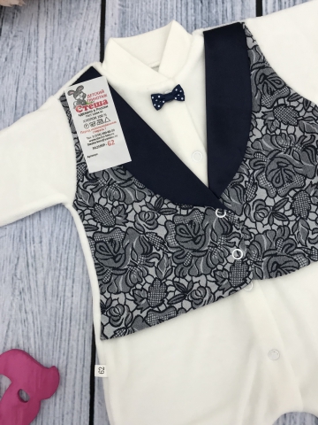 261-С. Комбинезон с шапкой, хлопок 80% велюр 20%  ПЭ