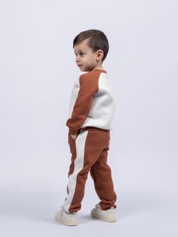 314-Ш. Свитшот + Штаны, шоколад, хлопок 65%, 35% ПЭ, 3-х нитка (начес) 80,86,92,98,104